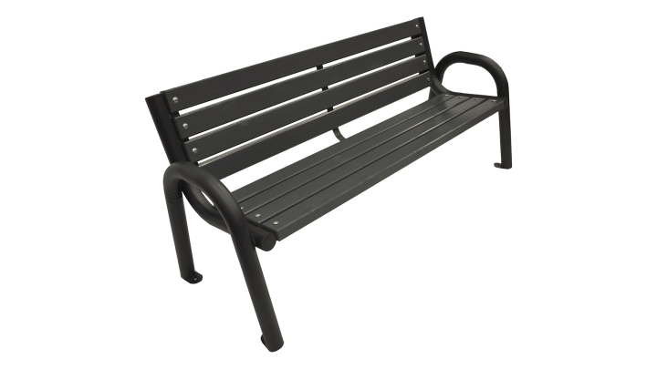 Ławka Primario z oparciem 100 cm szary.png