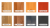Palette der Holzfarben in verschiedenen Farben