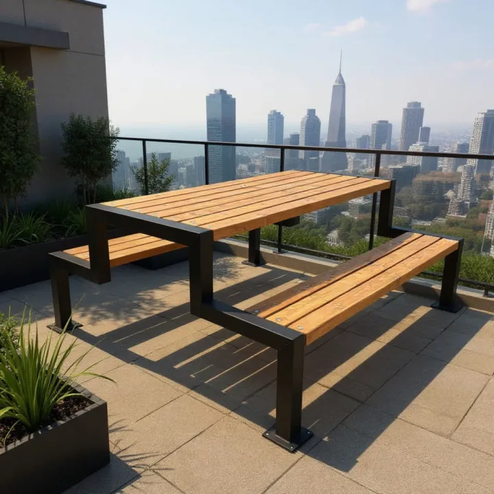 Picknicktisch mit Bänken für den Garten oder das Grundstück