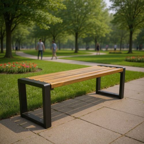 Große Parkbank ohne Rückenlehne, 150 cm, polnischer Hersteller.jpg