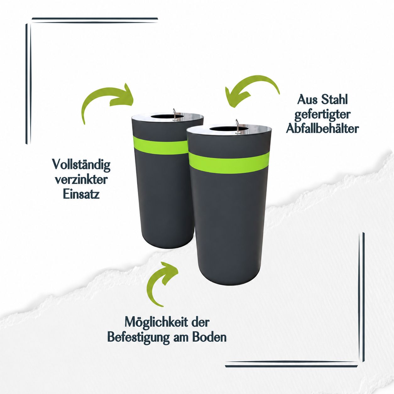 Metallener Gartenabfallbehälter Poznań