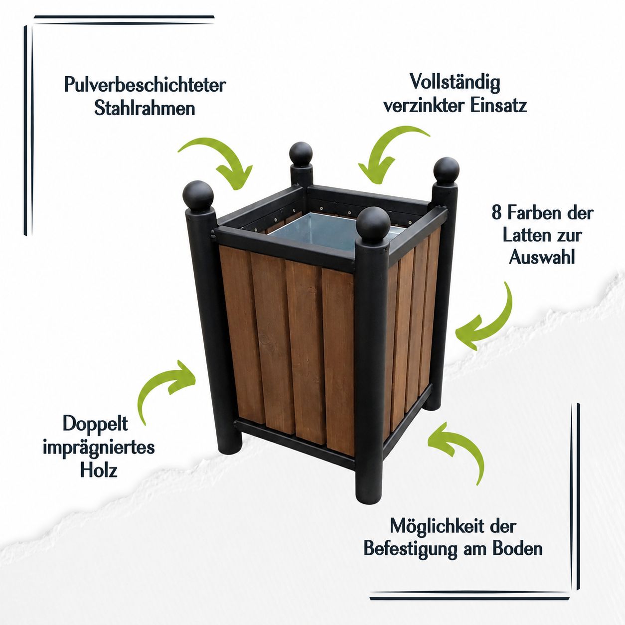 Retro-Mülleimer für Wohnanlagen